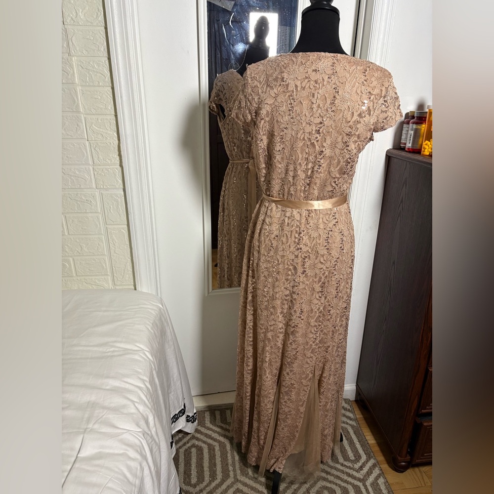 Cardolite Petite Lace Sequin Maxi Dress PL - NWT Style - Picture 2 of 6